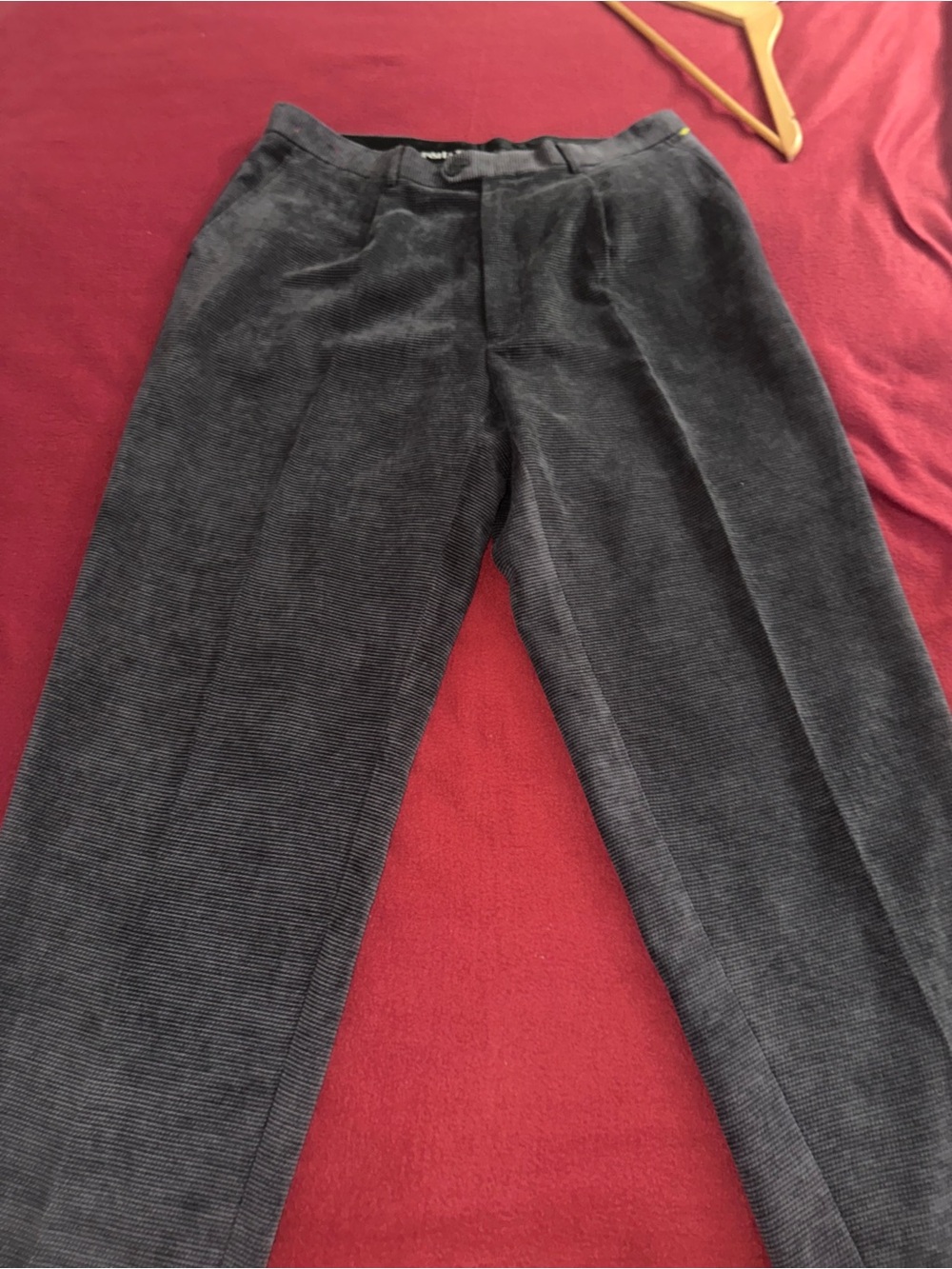 Men's Charcoal Corduroy Pants - Relaxed Straight Fit